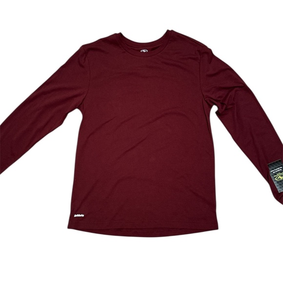 Athletic Works Men’s Small Burgundy Maroon Long Sleeve Dry Weave Stretch Shirt - Picture 1 of 2